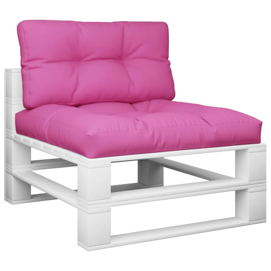 Coussins de palette lot de 2 rose tissu - 3