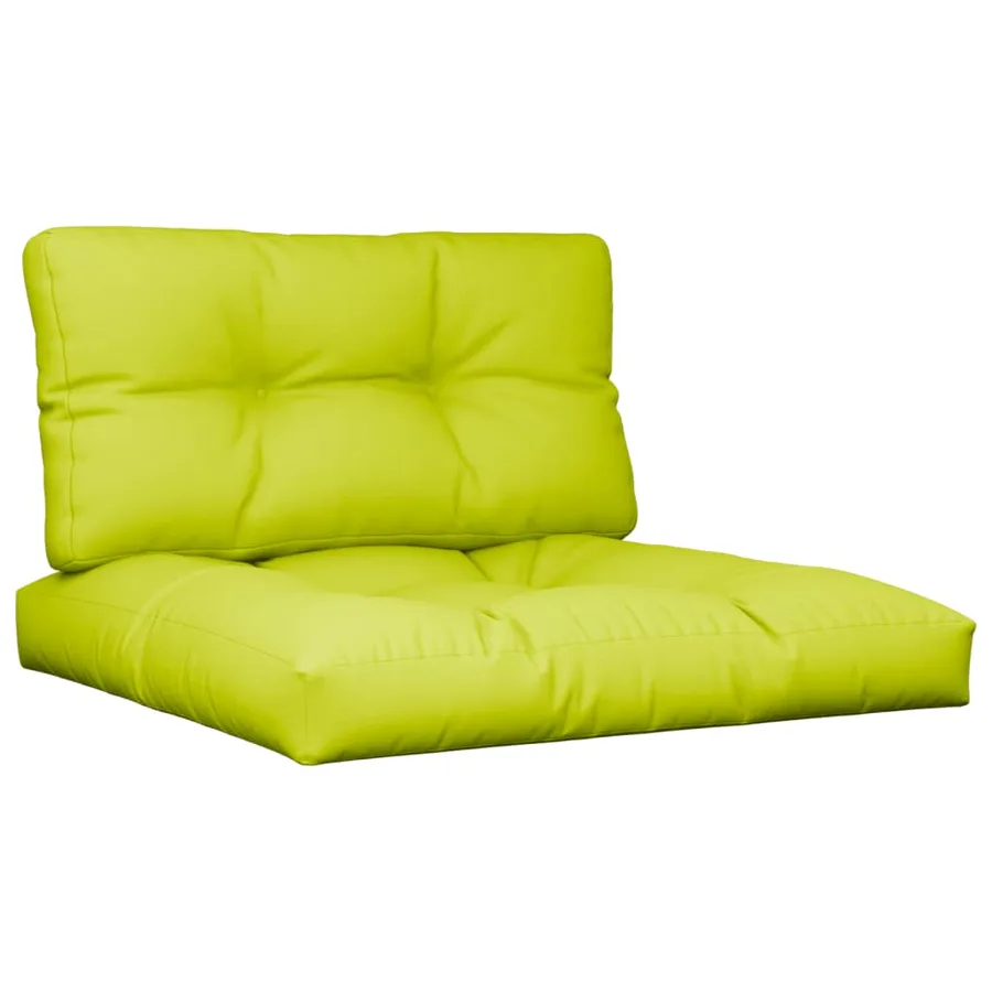 Coussins de palette lot de 2 vert vif tissu - 2