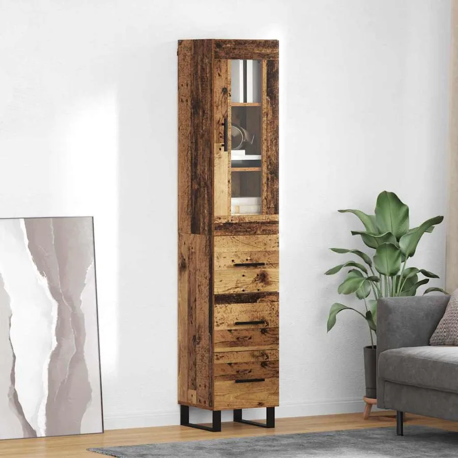 Haut Armoire Bois Ancien 34,5 x 34 x 180 cm Bois d'ingénierie