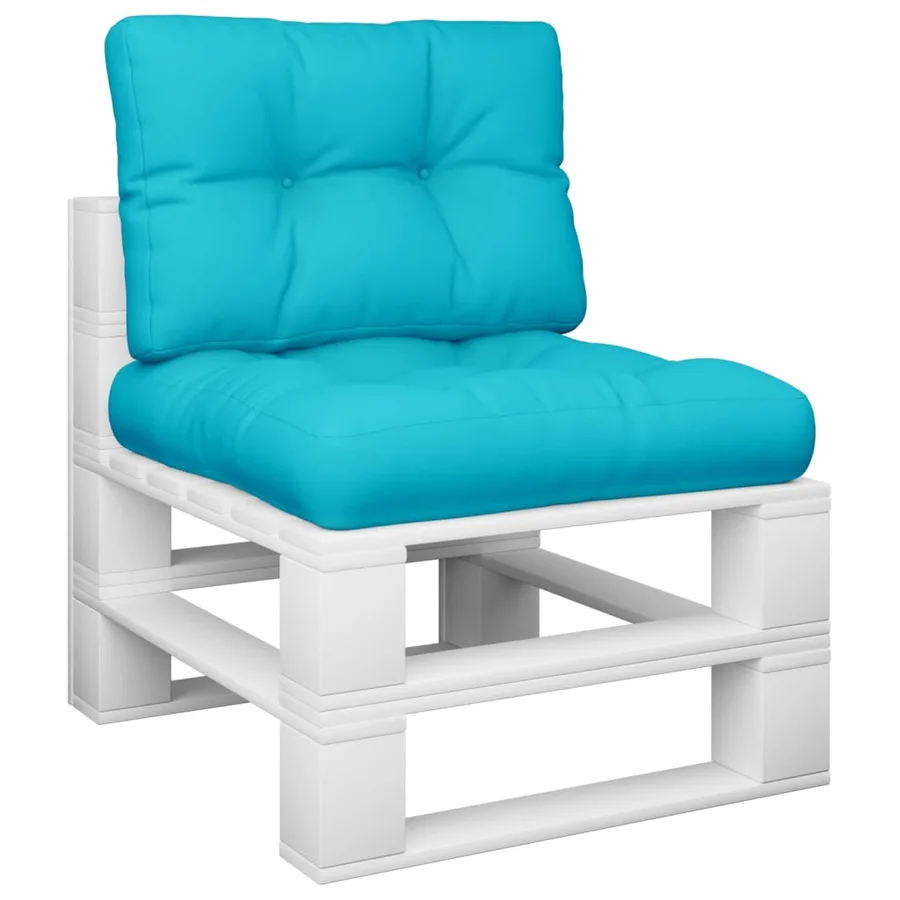 Coussins de palette lot de 2 turquoise tissu - 3