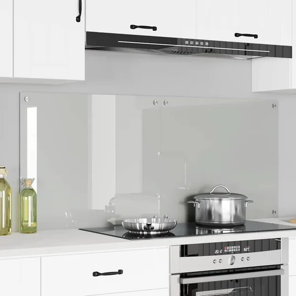 Crédence de cuisine 2 pcs Transparent 70 x 60 cm verre trempé