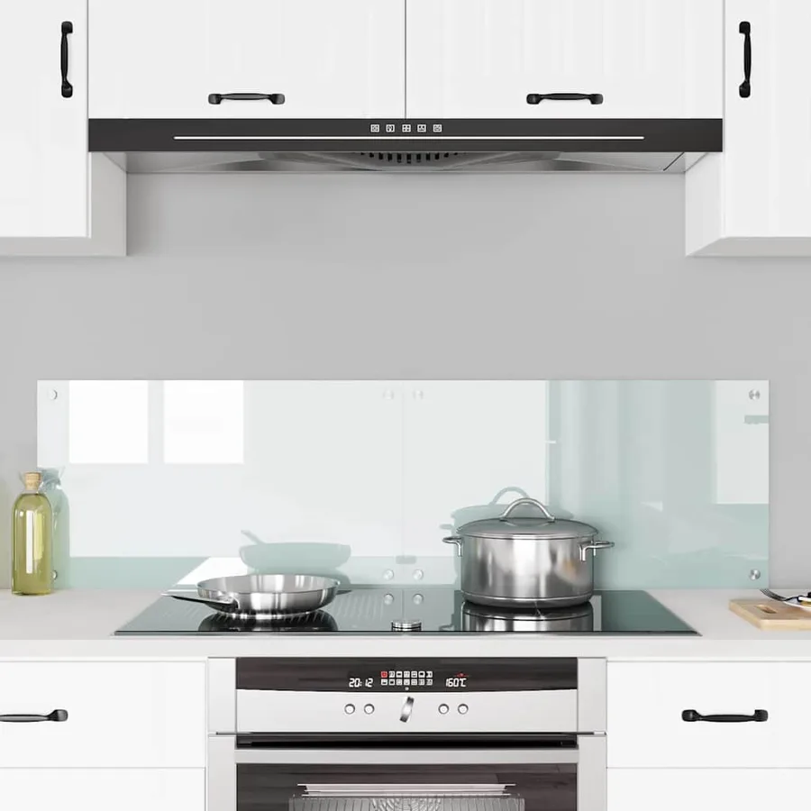 Crédence de cuisine 2 pcs Blanc 70 x 40 cm verre trempé - 3