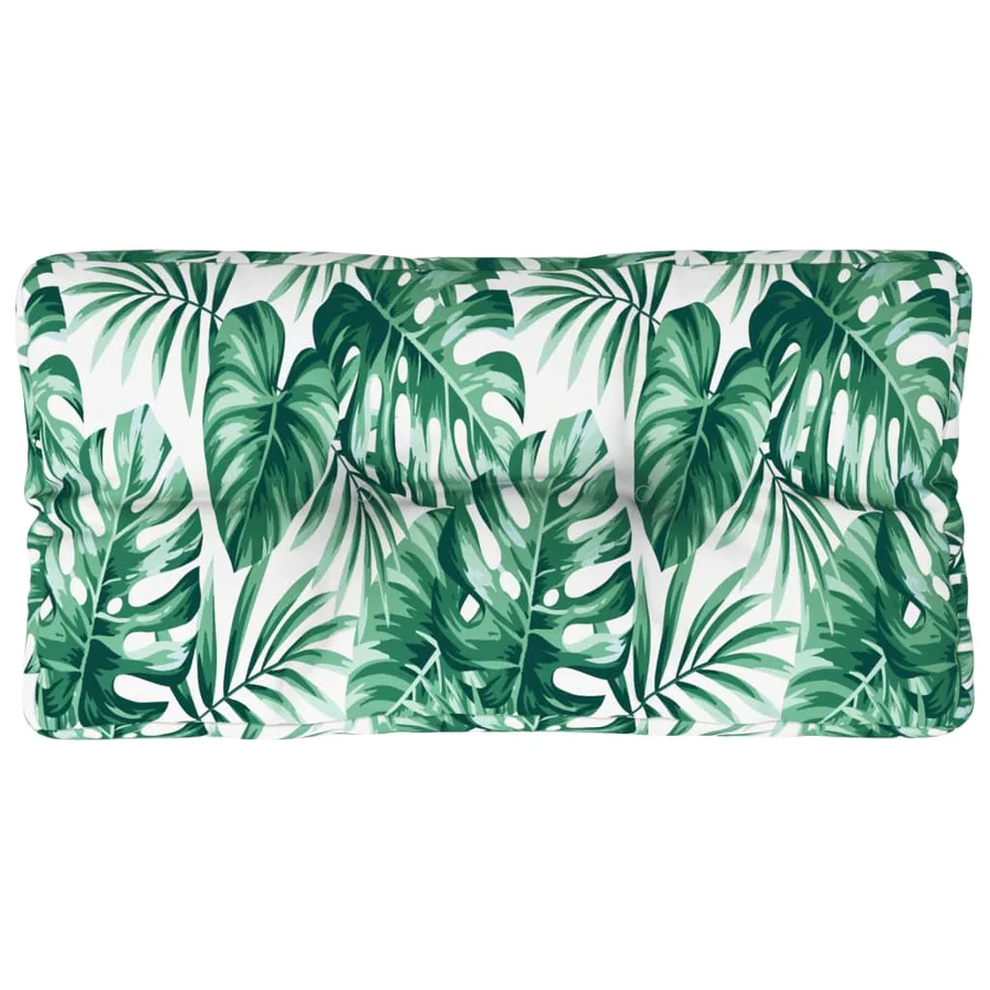 Coussin de palette motif de feuilles 80x40x12 cm tissu - 2