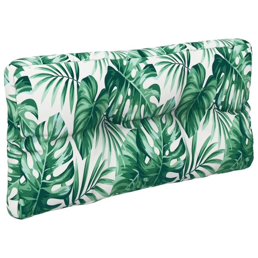 Coussin de palette motif de feuilles 80x40x12 cm tissu - 4
