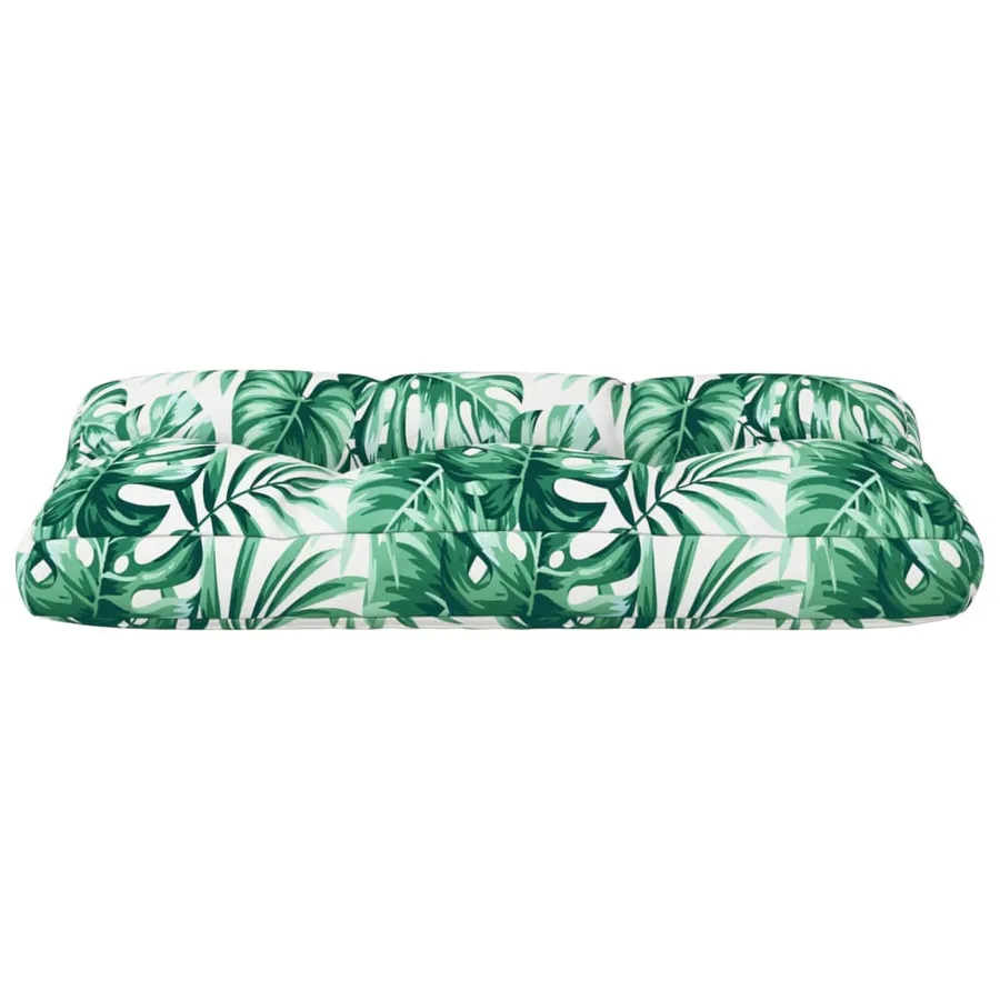 Coussin de palette motif de feuilles 80x40x12 cm tissu - 5