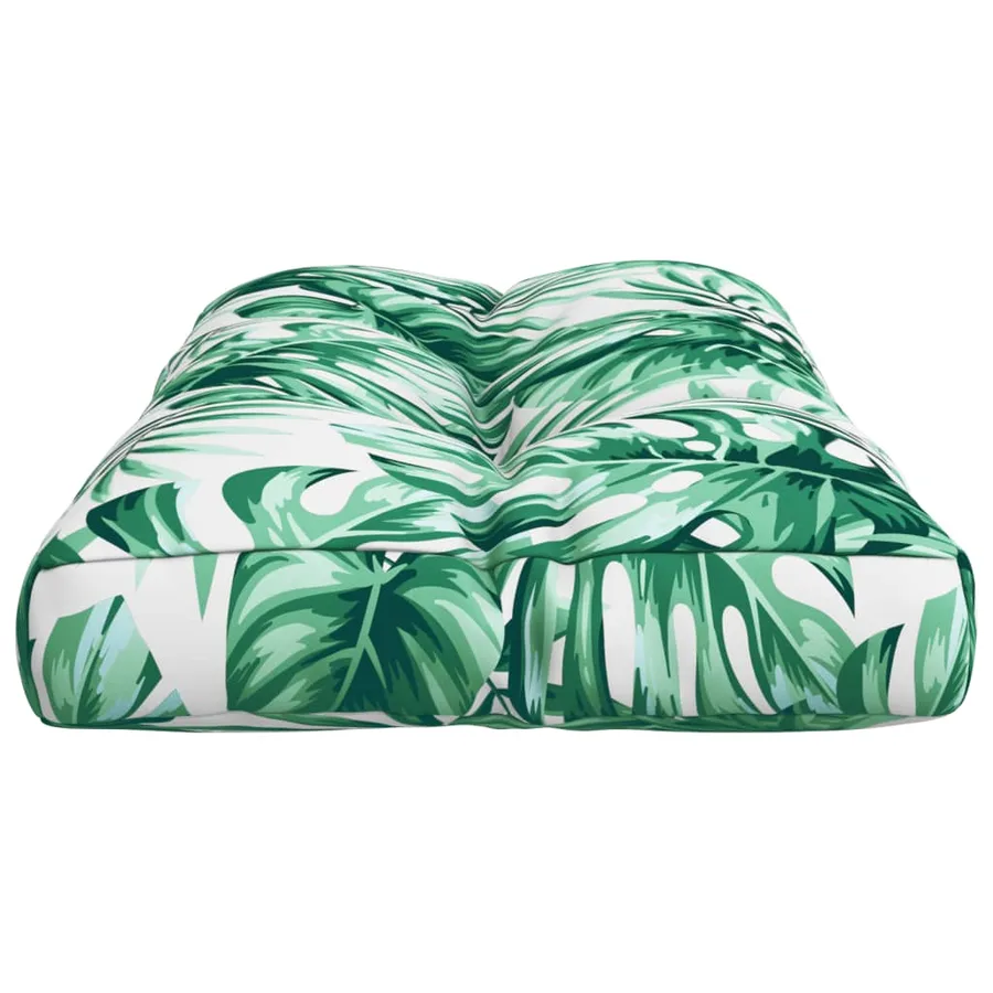Coussin de palette motif de feuilles 80x40x12 cm tissu - 6