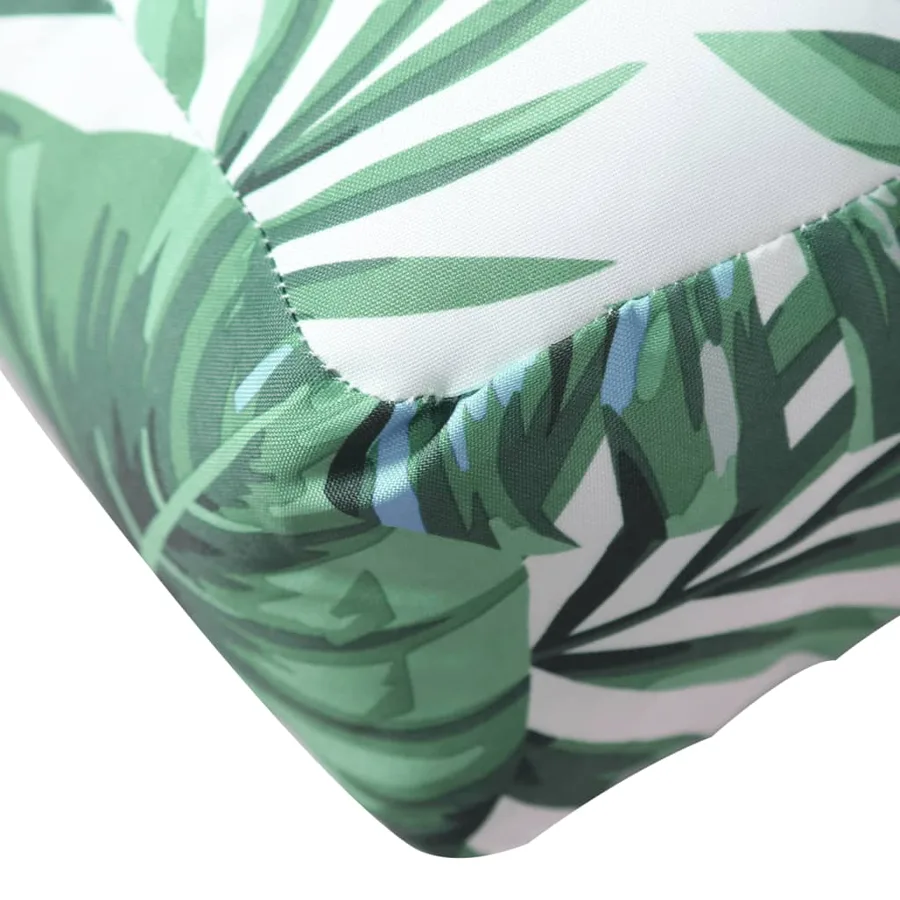 Coussin de palette motif de feuilles 80x40x12 cm tissu - 8