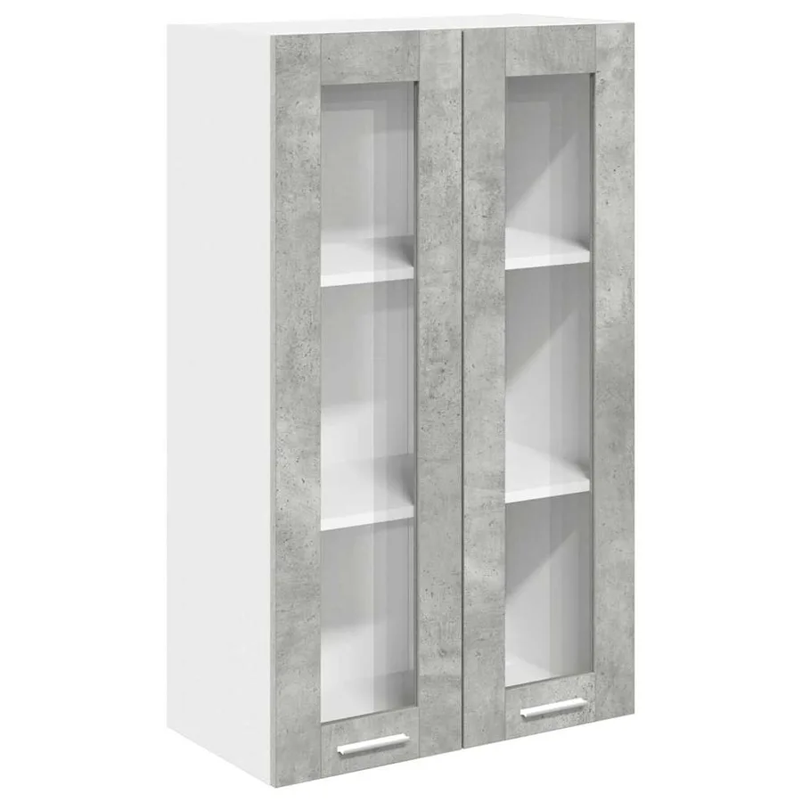 Armoire suspendue Gris béton 60 x 31 x 100 cm Bois d'ingénierie - 2