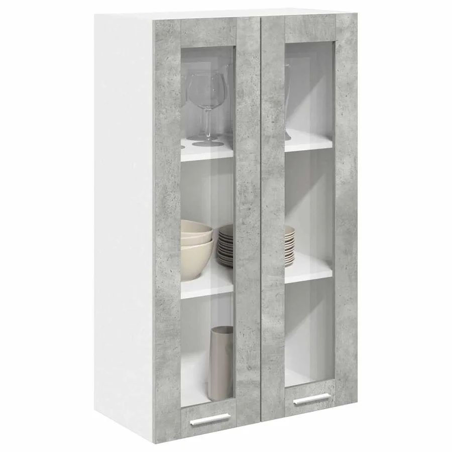 Armoire suspendue Gris béton 60 x 31 x 100 cm Bois d'ingénierie - 3