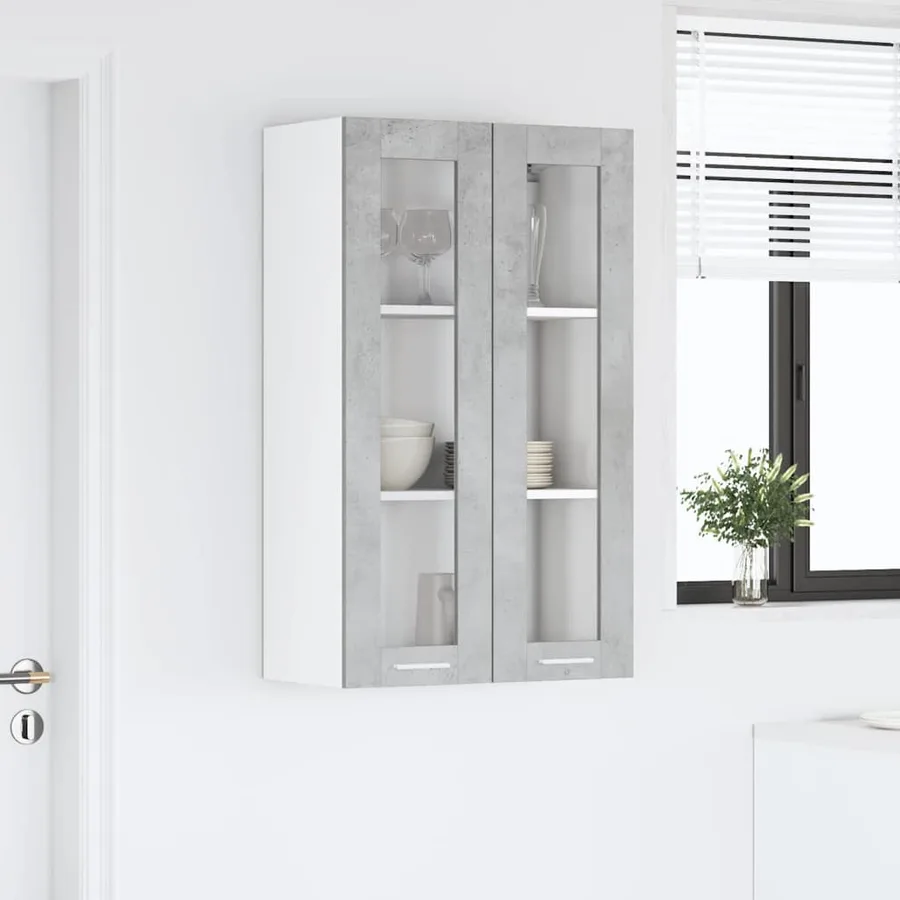 Armoire suspendue Gris béton 60 x 31 x 100 cm Bois d'ingénierie - 4