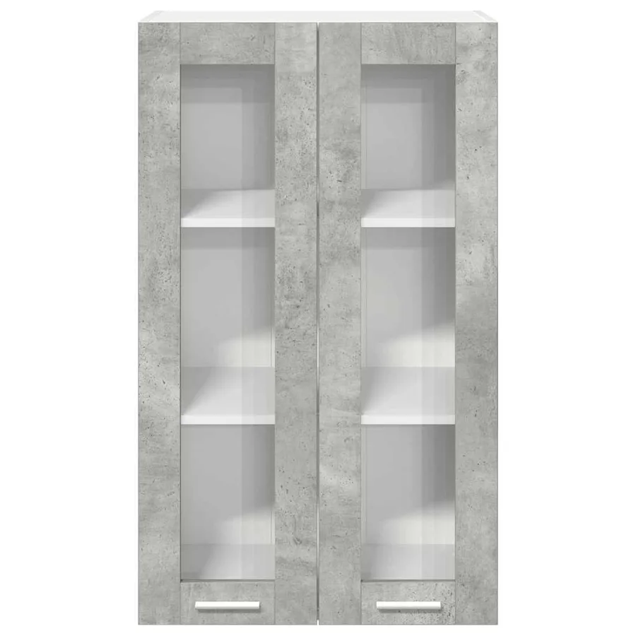 Armoire suspendue Gris béton 60 x 31 x 100 cm Bois d'ingénierie - 6