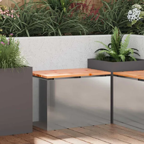 Banc de jardin Argent 60 x 40 x 43 cm Acier galvanisé