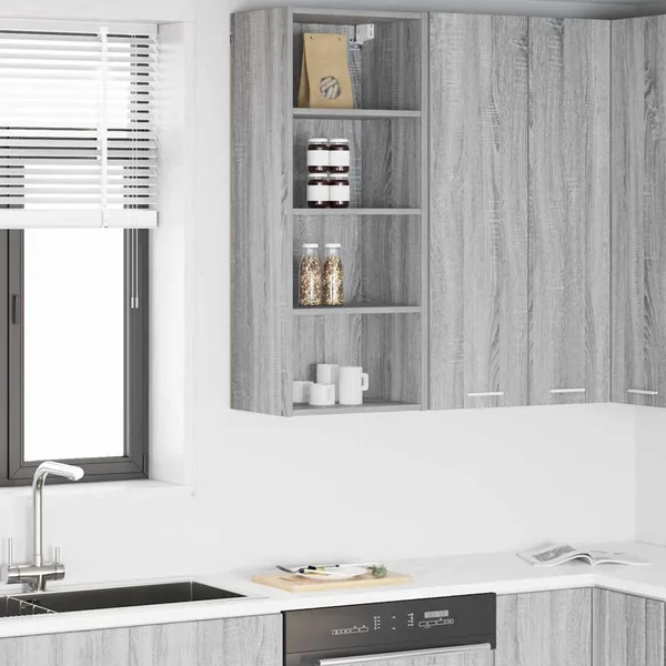 Armoire suspendue avec stockage Gris Sonoma 40 x 29,5 x 100 cm