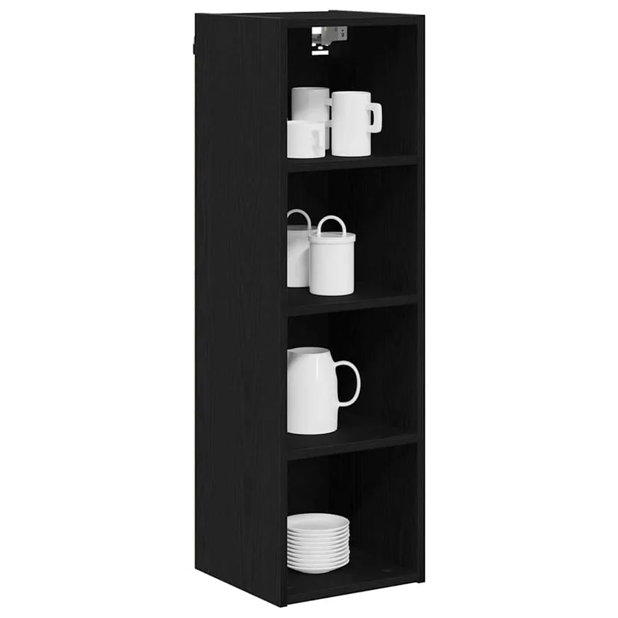 Armoire suspendue avec stockage Chêne noir 30 x 29,5 x 100 cm - 3