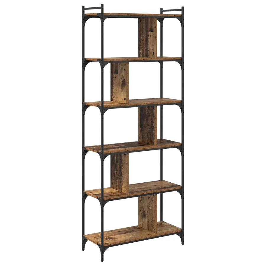 Bibliothèque Bois ancien 76 x 32 x 192 cm Bois d'ingénierie - 2
