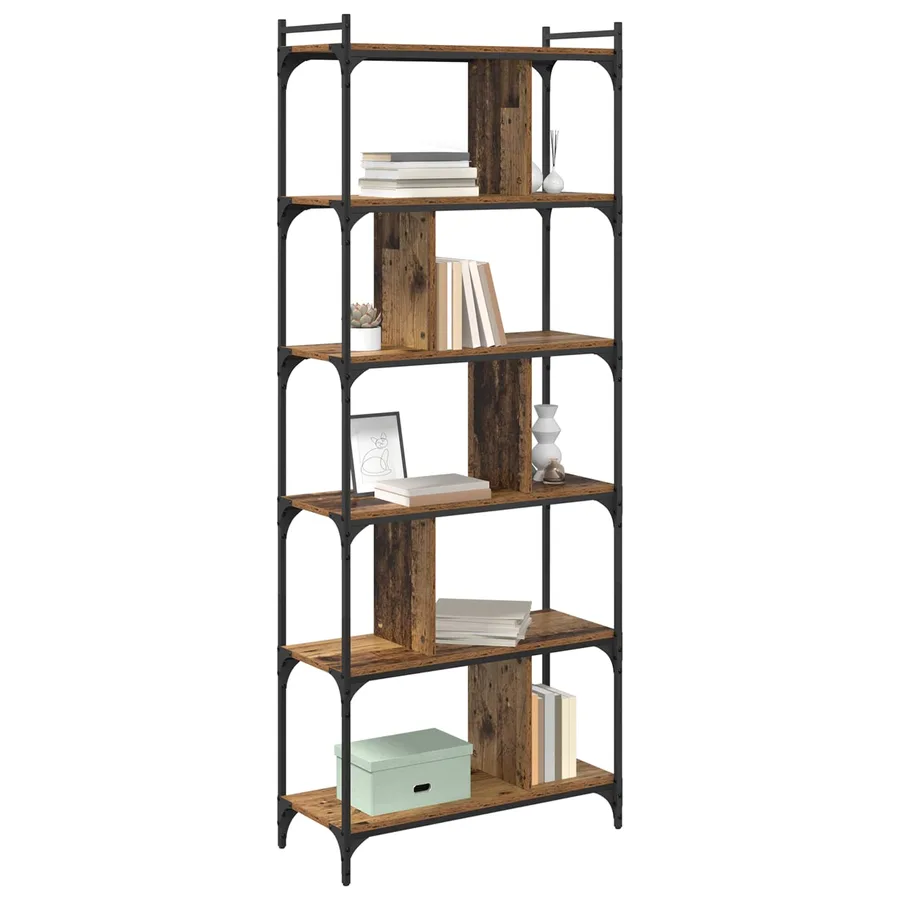 Bibliothèque Bois ancien 76 x 32 x 192 cm Bois d'ingénierie - 3