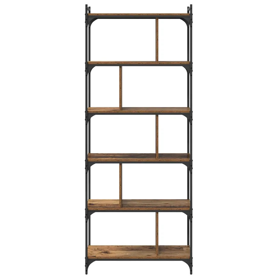 Bibliothèque Bois ancien 76 x 32 x 192 cm Bois d'ingénierie - 5