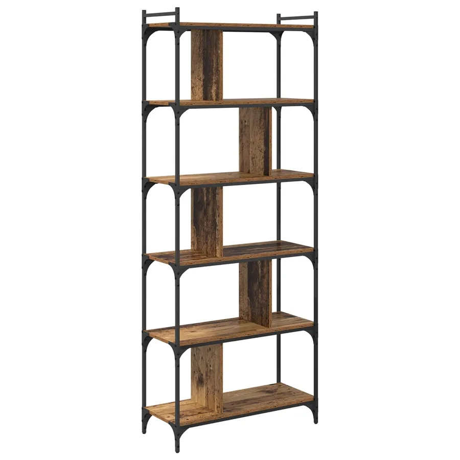 Bibliothèque Bois ancien 76 x 32 x 192 cm Bois d'ingénierie - 7