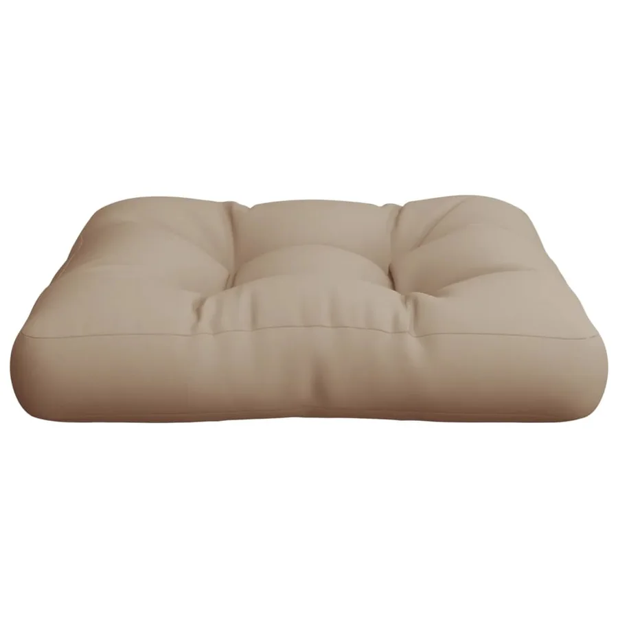 Coussin de palette taupe 50x50x12 cm tissu - 5