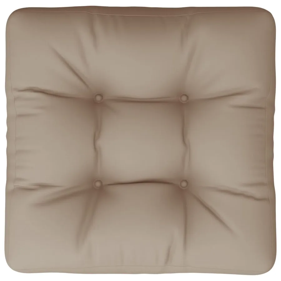 Coussin de palette taupe 50x50x12 cm tissu - 6