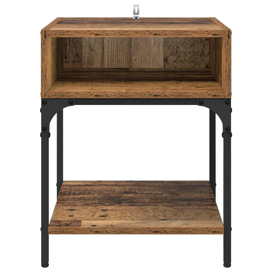 Table de chevet 2 pcs Bois ancien 40 x 40 x 50 cm - 6