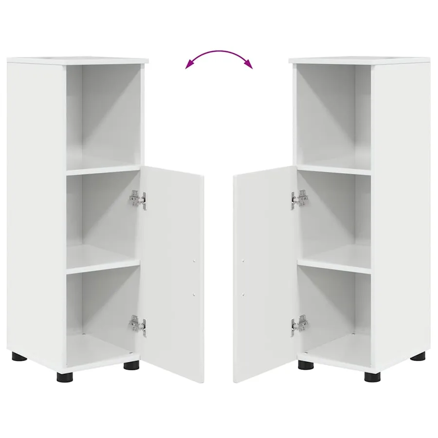 Ensemble de mobilier de salle de bain 3 pcs Blanc brillant - 13