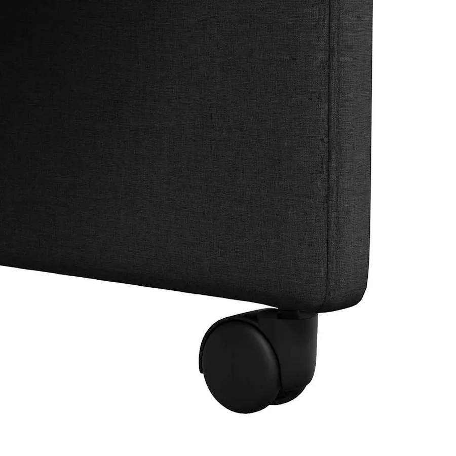 Chaises de Salle à Manger avec Roues 2 pcs Noir 58 x 65 x 94 cm - 9