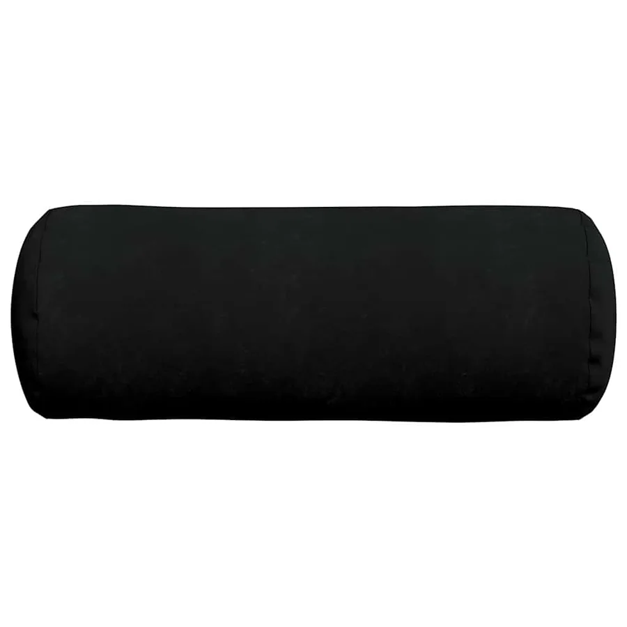 Coussins d'accent 2 pcs Noir Ø 25 x 70 cm Tissu en microfibre - 6