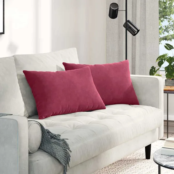 Coussins de canapé 2 pcs Bordeaux 60 x 40 cm