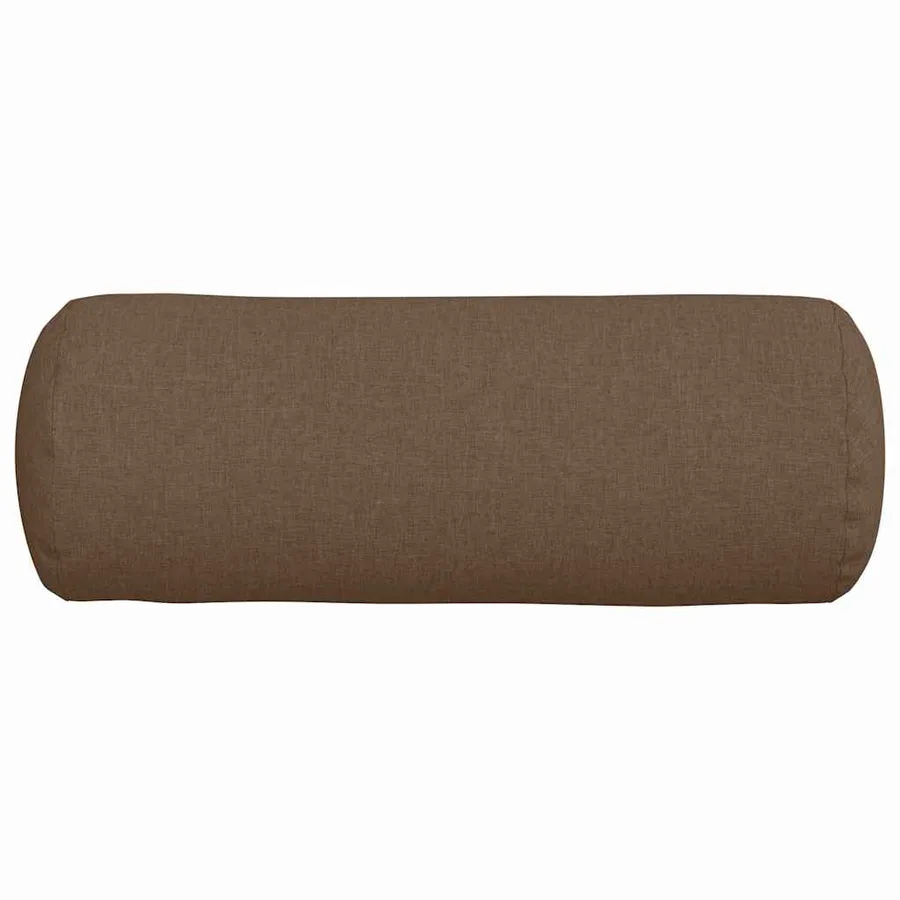 Coussins d'accent 2 pcs Marron Ø 25 x 70 cm tissu - 6