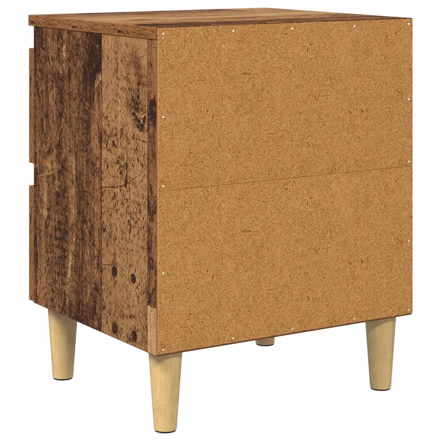 Meubles de lit avec tiroir 2 pcs Bois Ancien 40 x 35 x 50 cm - 4