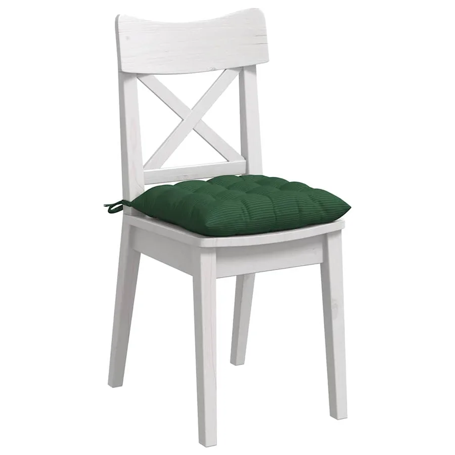 Coussins de siège 4 pcs Vert foncé 40 x 40 x 6 cm - 3