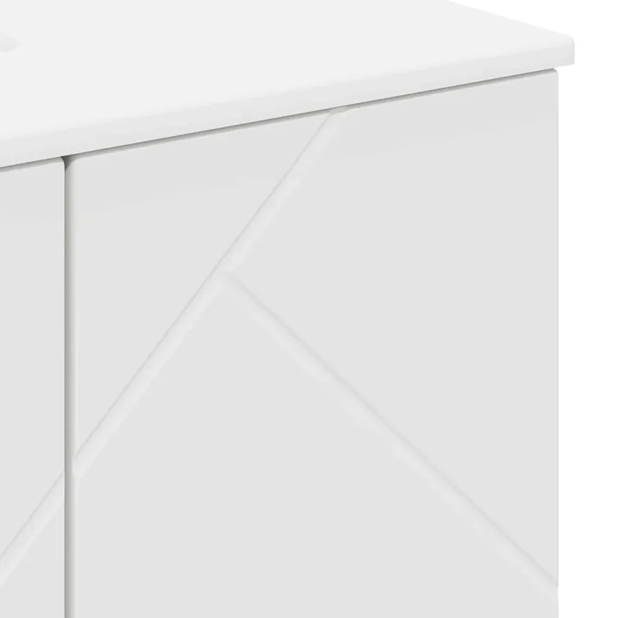 Ensemble de mobilier de salle de bain avec tiroir 3 pcs Blanc - 11