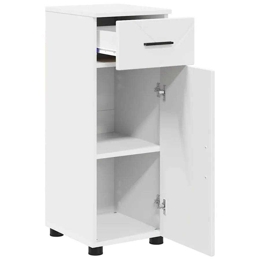 Ensemble de mobilier de salle de bain avec tiroir 3 pcs Blanc - 6