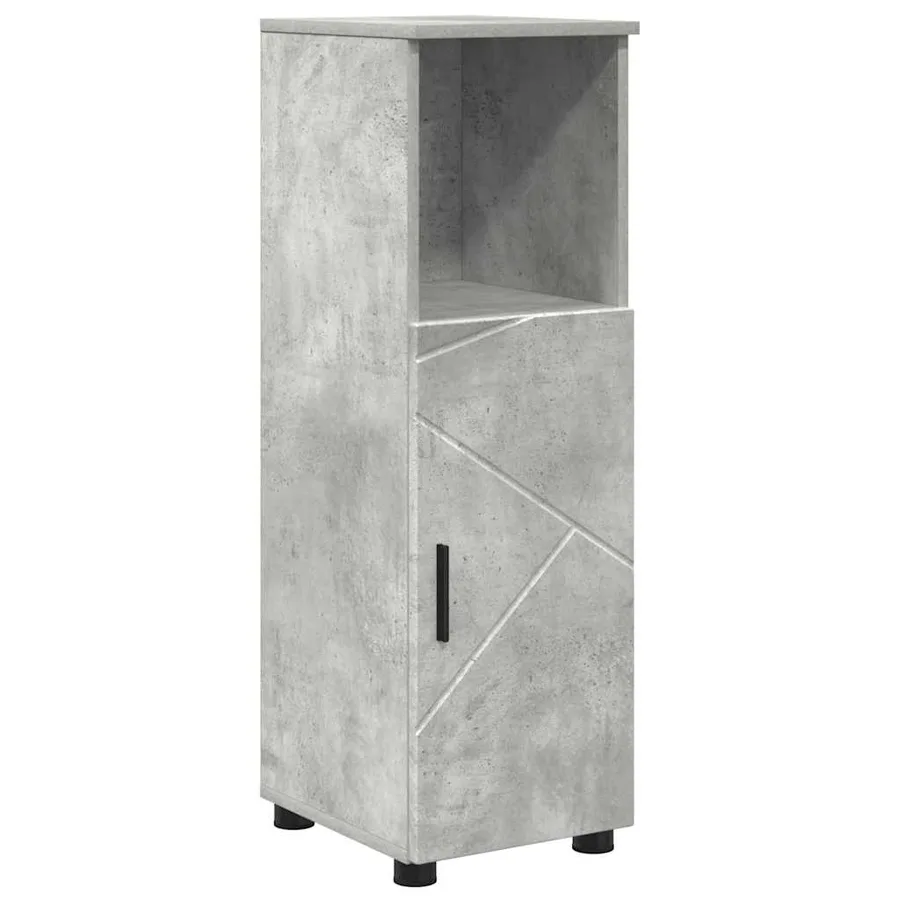 Ensemble de mobilier de salle de bain 4 pcs Gris béton - 7