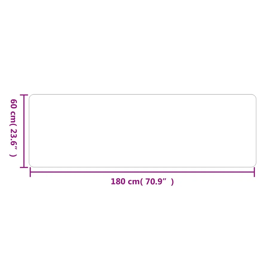 Tapis de couloir gris 60x180 cm - 6