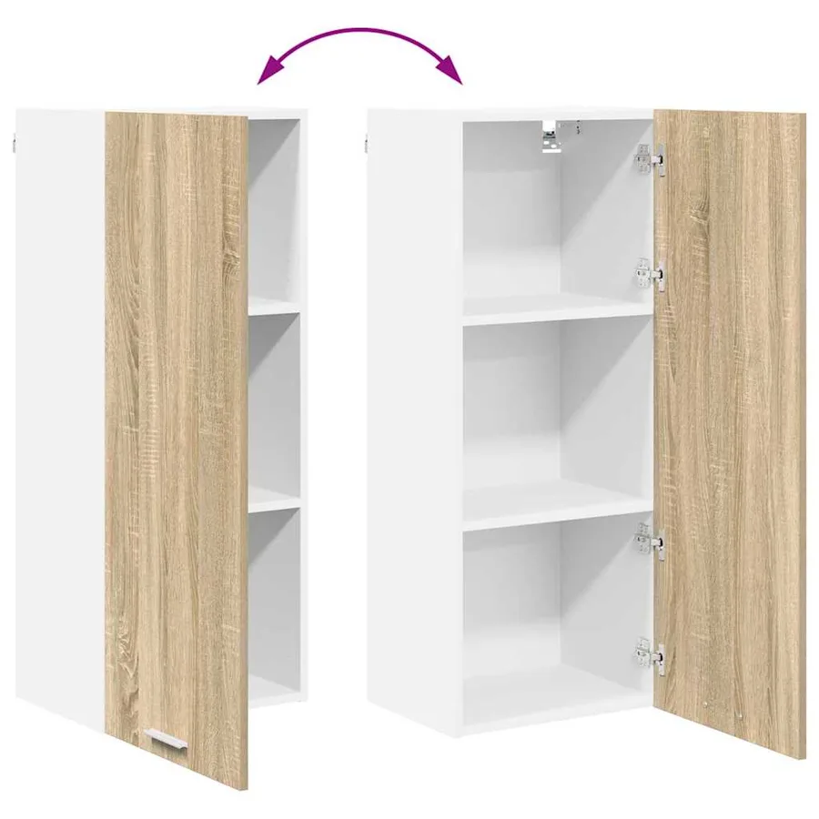Armoire suspendue avec stockage Chêne Sonoma 40 x 31 x 100 cm - 11