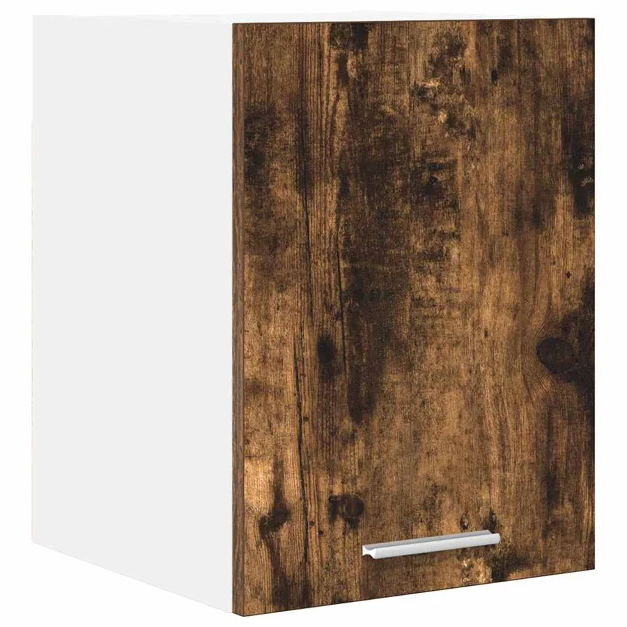 Armoire suspendue Chêne fumé et Blanc 30 x 31 x 40 cm - 2
