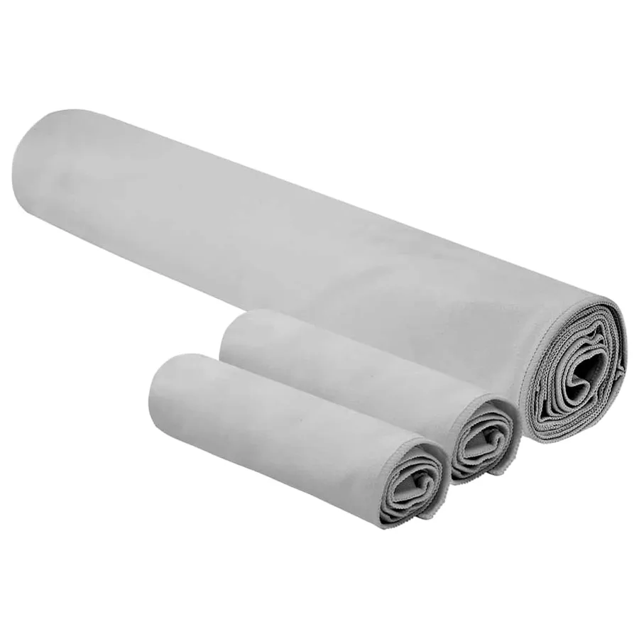 Set de serviettes de sport 3 pcs Gris Polyester et Polyamide - 2