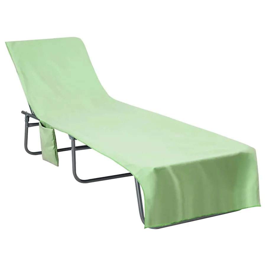Serviettes de Transat 2 pcs Vert 210 x 75 cm - 3