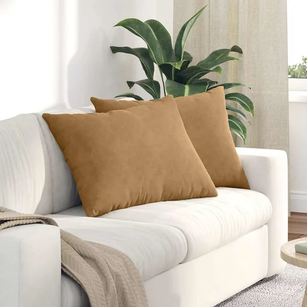 Coussins de canapé 2 pcs Marron 70 x 50 cm