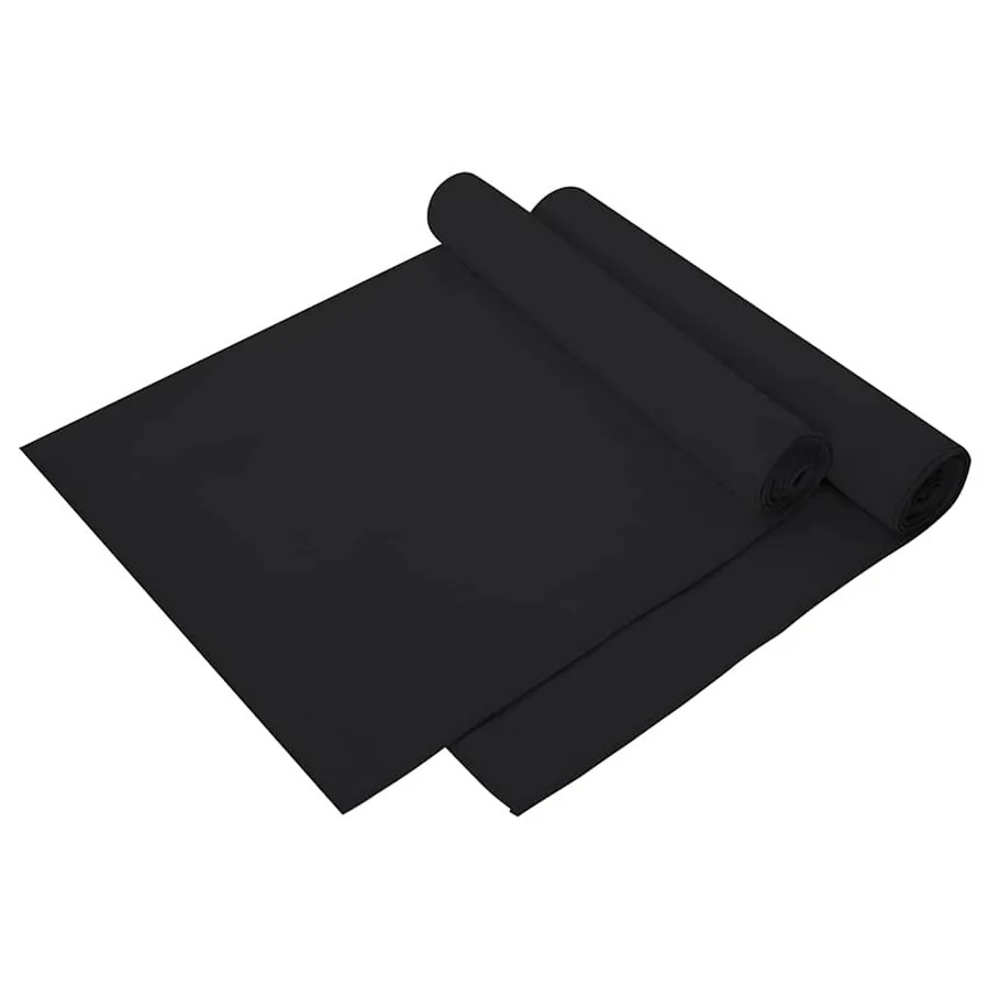 Serviettes de sport 2 pcs Noir 140 x 70 cm