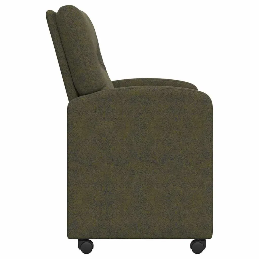 Chaises de Salle à Manger avec Roues 2 pcs Vert armée - 5