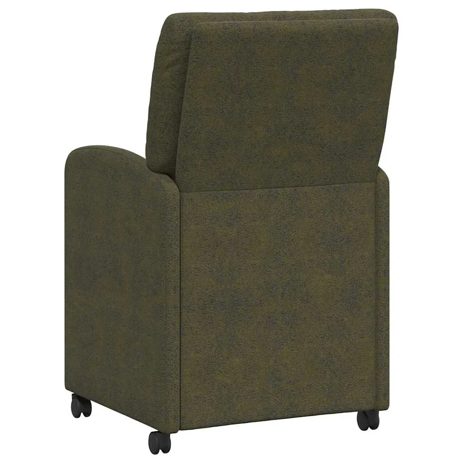 Chaises de Salle à Manger avec Roues 2 pcs Vert armée - 6