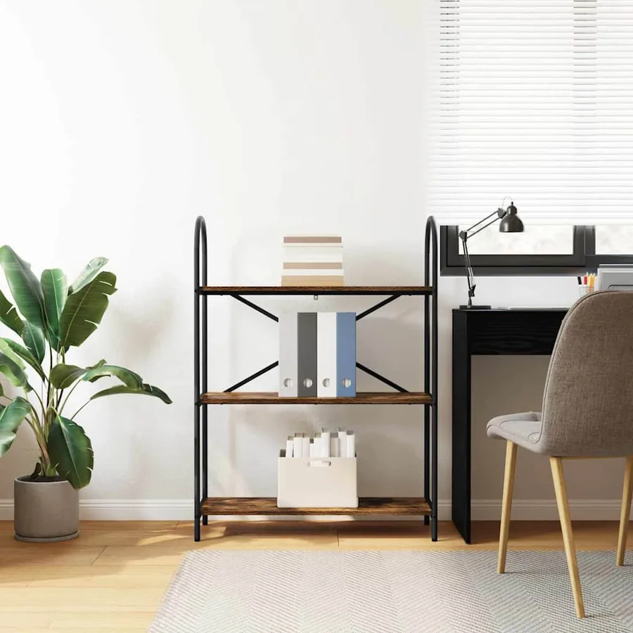 Étagère Chêne fumé 80 x 30 x 109 cm Bois d'ingénierie - 4