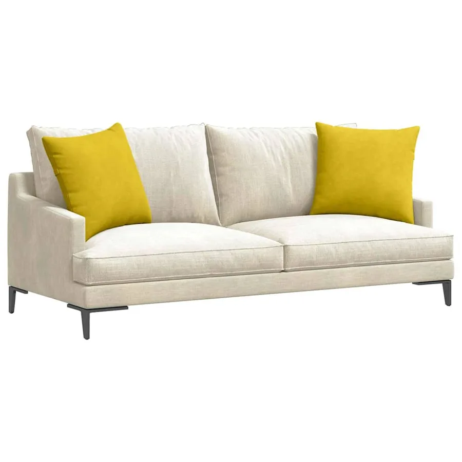 Coussins de canapé 2 pcs Jaune 50 x 50 cm - 3