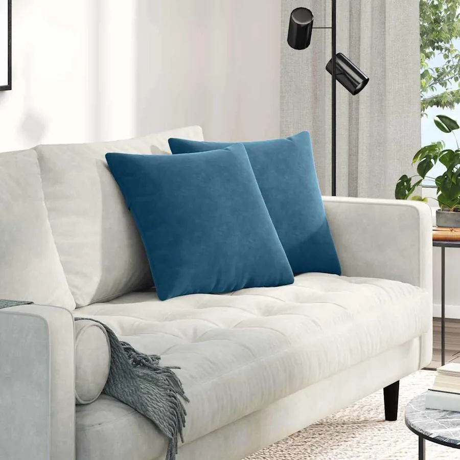 Coussins de canapé 2 pcs Bleu 45 x 45 cm