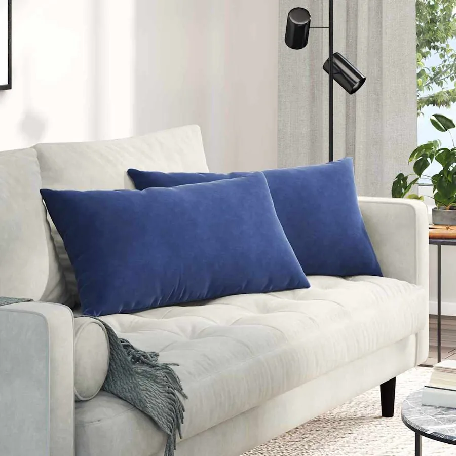 Coussins de canapé 2 pcs Bleu police 80 x 40 cm