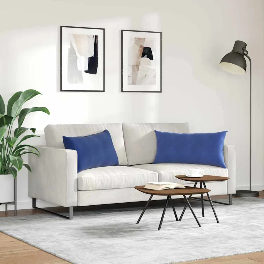 Coussins de canapé 2 pcs Bleu police 80 x 40 cm - 4