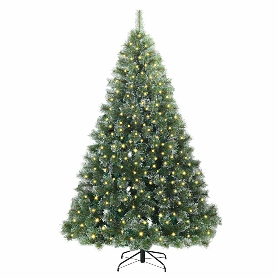 Sapin de Noël artificiel avec 300 LED Vert 210 cm PE et PVC - 3